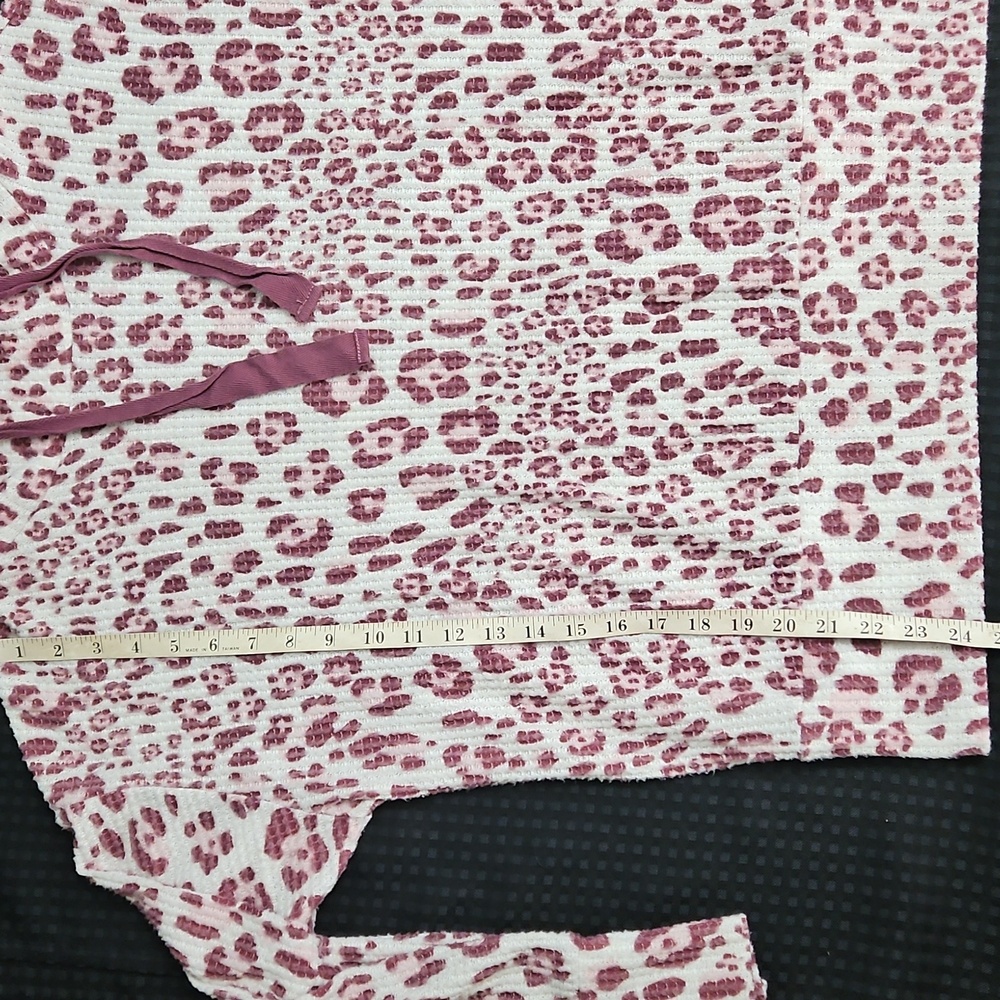 Como Vintage, Plum and white spotted blouse, long-sleeve, size XXL - Picture 11 of 12